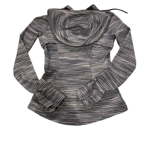 Lululemon Women’s‎ 6 Hoodie Define Jacket Heathered Black White Full Zip Sporty - Picture 8 of 16